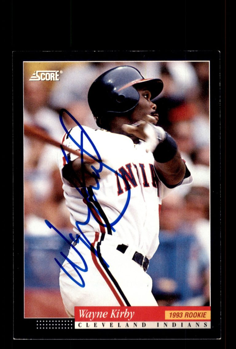 Signed Baseball Card Auto Wayne Kirby 1994 Score #230 Cleveland Indians