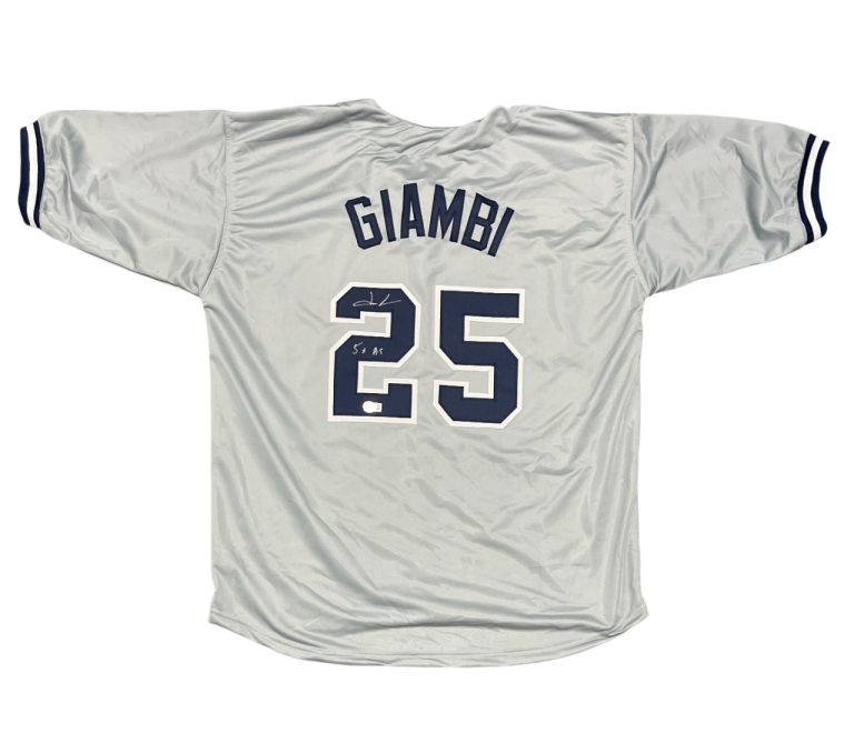 Jason Giambi Signed New York Yankees Custom Jersey w/ 5x AS Beckett BAS COA