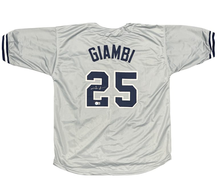 Jason Giambi Signed Autographed New York Yankees Custom Jersey Beckett BAS COA