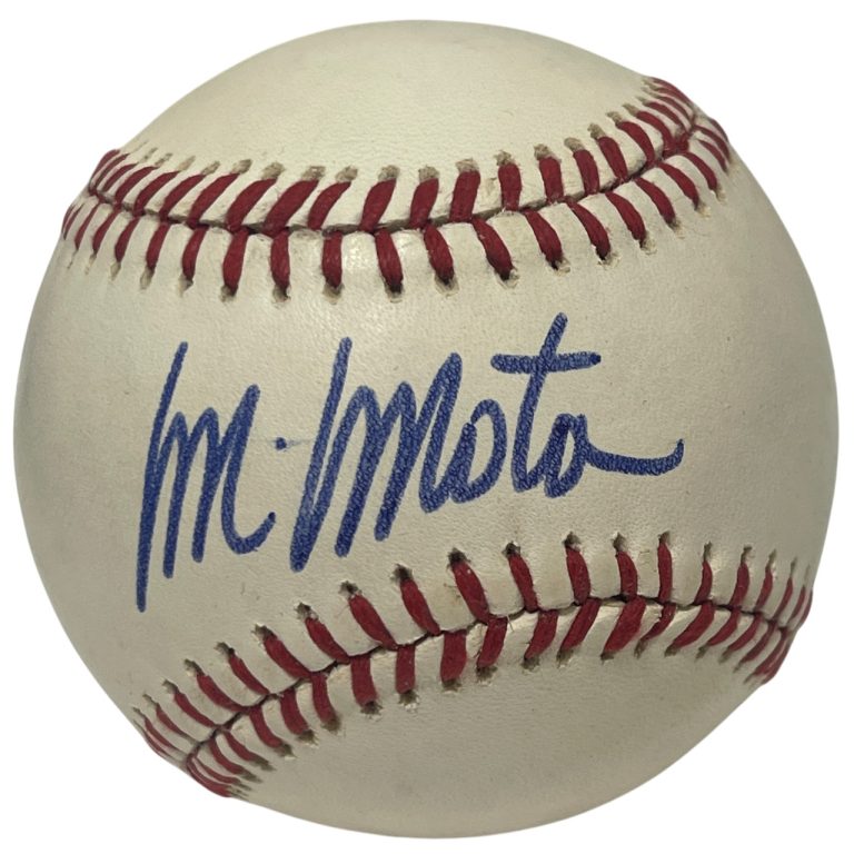 Manny Mota Signed Autographed National League Baseball LA Dodgers LSCM COA A
