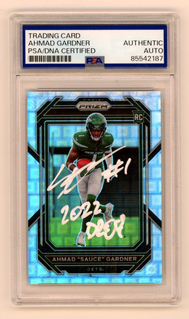 Ahmad Sauce Gardner 2022 Panini Prizm #341 Pandora /400 RC Insc. Signed PSA Auto