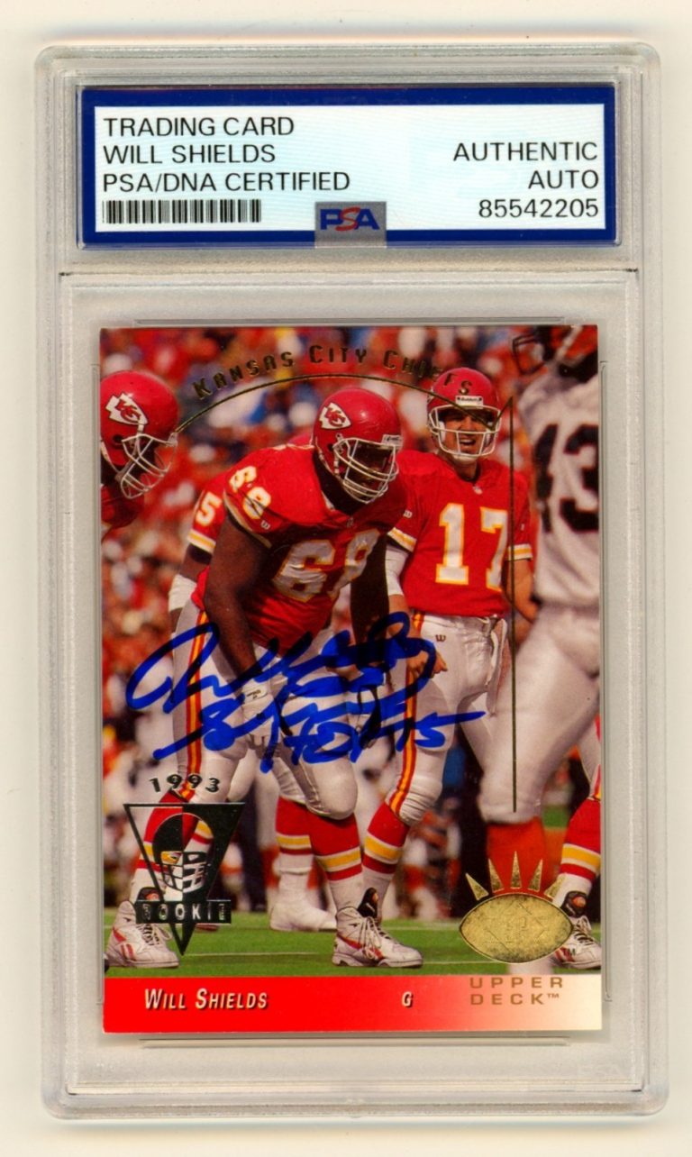 Will Shields 1993 Upper Deck SP #123 Signed RC w/ HOF 15 Ins PSA Authentic Auto