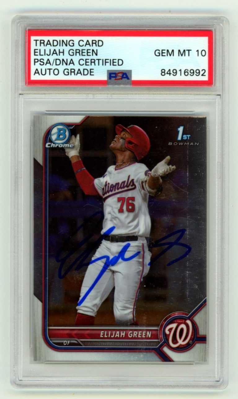 Elijah Green 2022 Bowman Chrome Draft BDC23 1st Bowman Signed RC PSA 10 GEM MINT