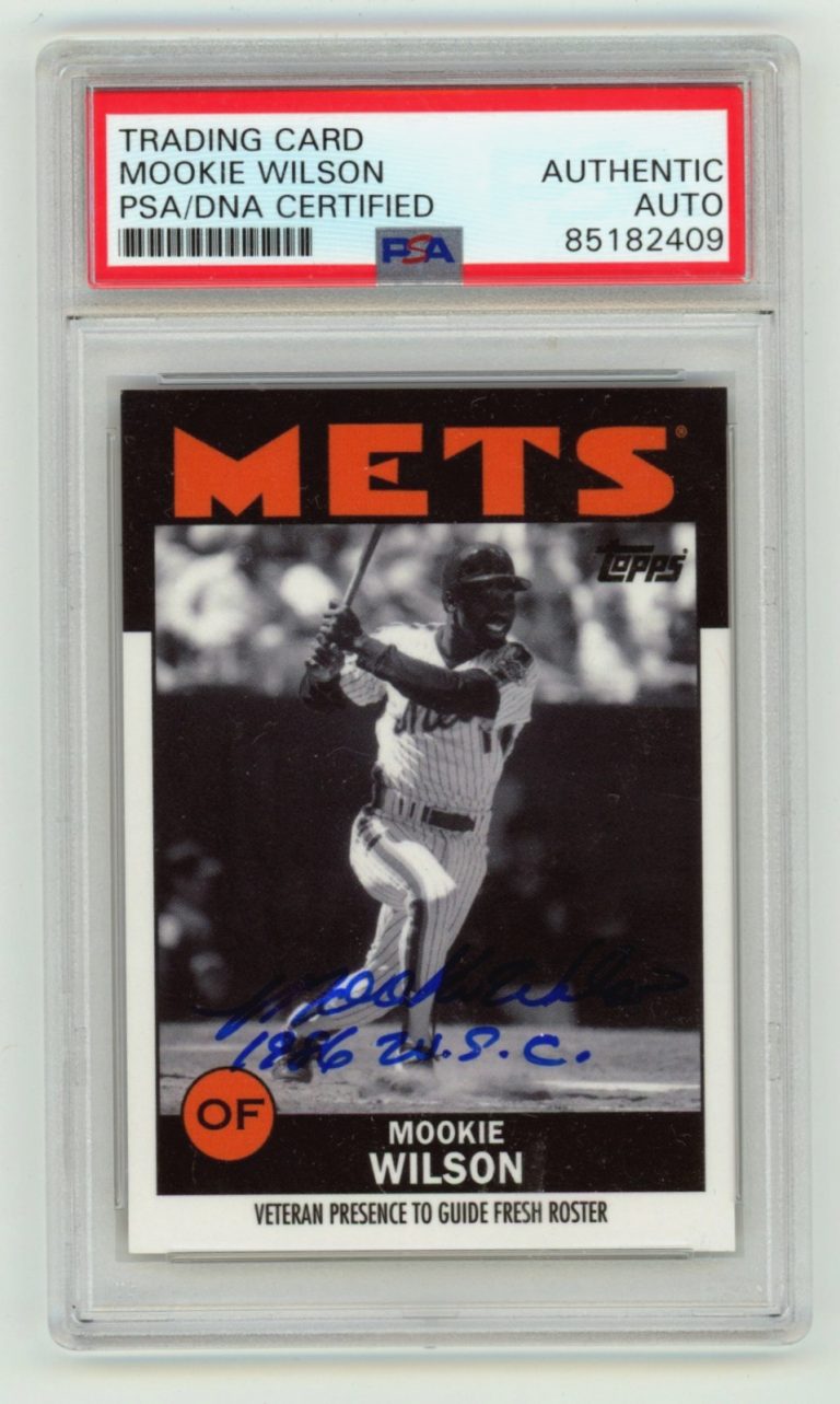 Mookie Wilson 2021 Topps Once Upon a Time in Queens #29 Signed 1986 WSC PSA Auto