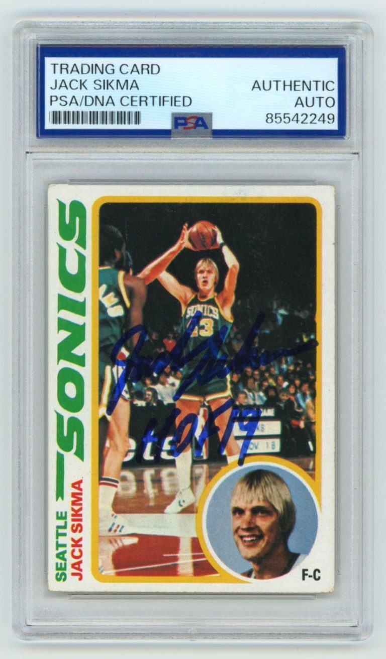 Jack Sikma 1978-79 Topps #117 Signed Rookie RC w/ HOF 19 PSA Auto Supersonics