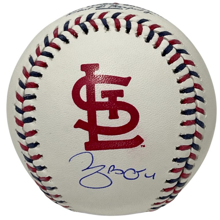 Yadier Molina Signed Cardinals Logo ROMLB Baseball Beckett WITNESS BAS COA
