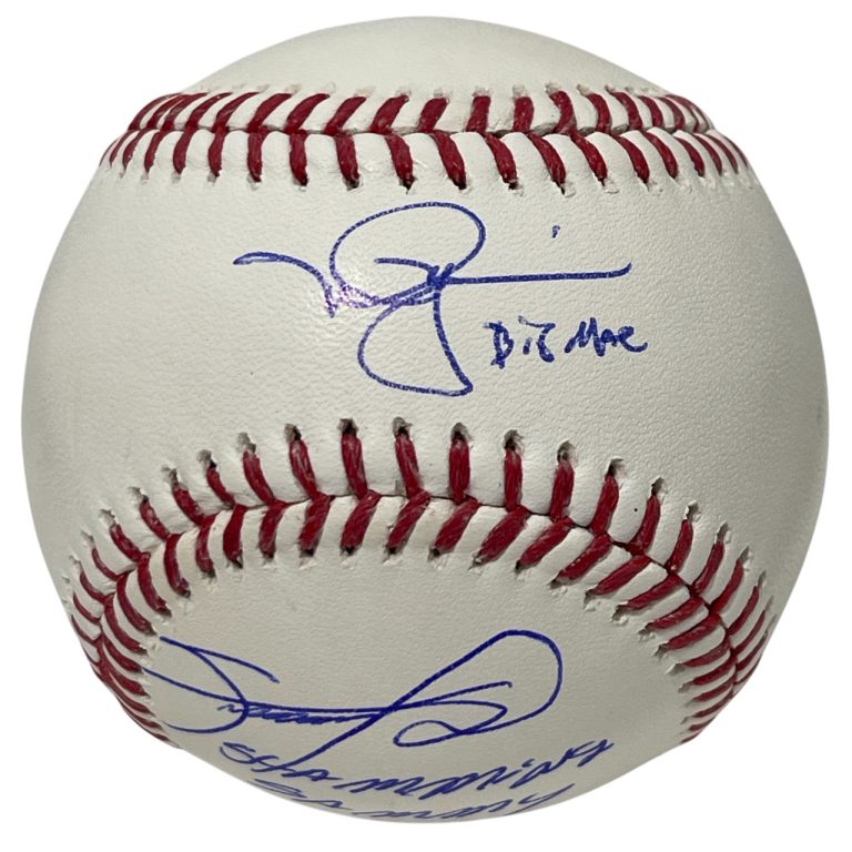 Sammy Sosa & Mark McGwire Dual Signed ROMLB Baseball w/ 2 Insc Beckett W BAS COA