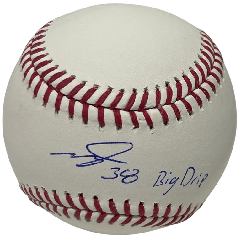 Tylor Megill Signed Autographed ROMLB Baseball w/ Big Drip NY Mets LSCM COA