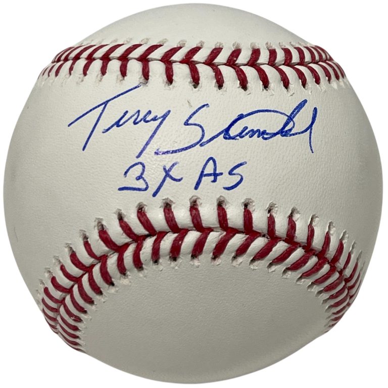 Terry Steinbach Signed ROMLB Baseball w/ 3x AS Insc. Beckett Witness BAS COA