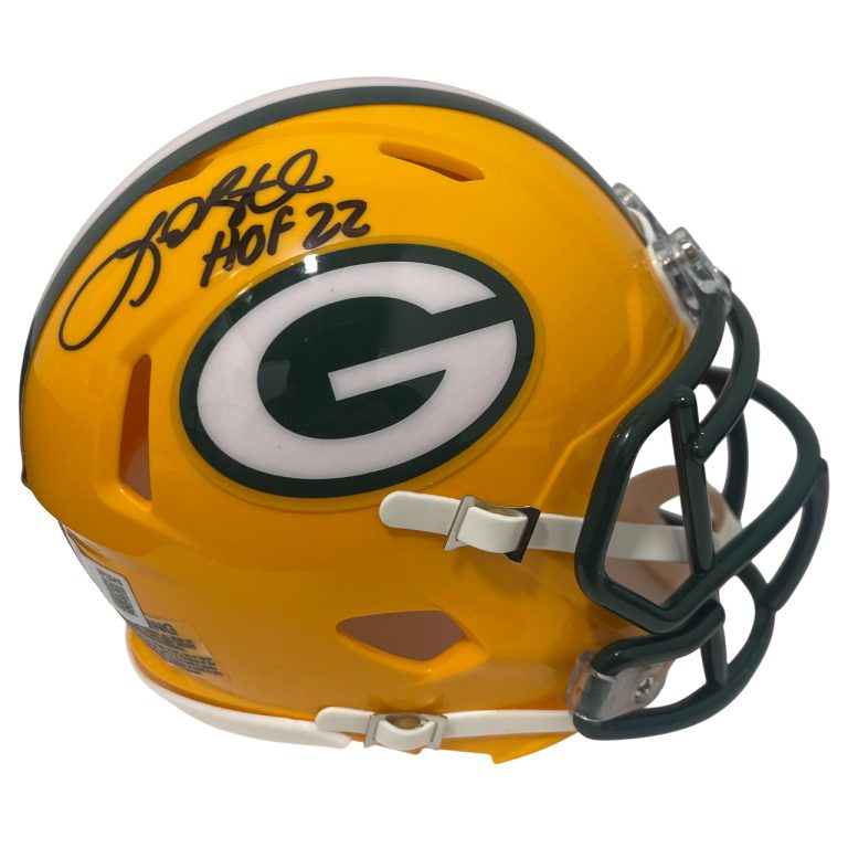LeRoy Butler Signed Packers Speed Mini Helmet w/  HOF 22 Beckett Witness BAS COA