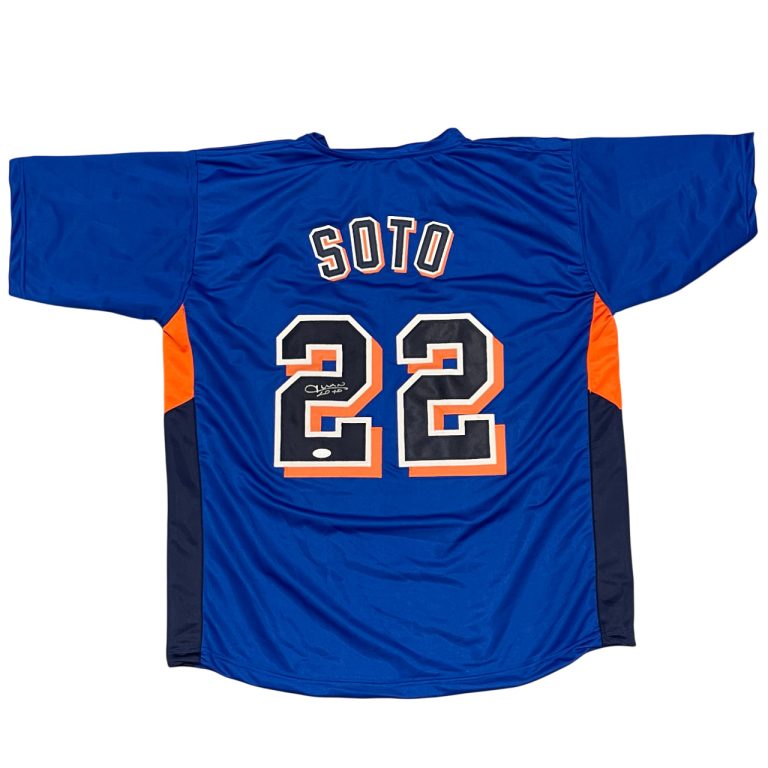 Juan Soto Signed Autographed New York Mets Blue Custom Jersey JSA COA