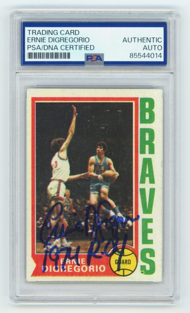 Ernie DiGregorio 1974-1975 Topps #135 Signed RC w/ 1974 ROY PSA Authentic Auto