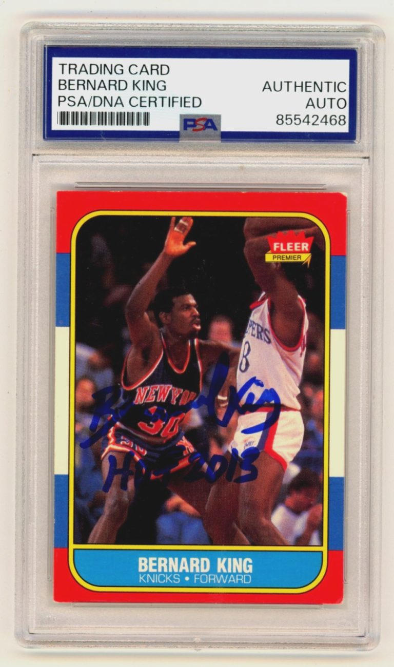 Bernard King 1986-87 Fleer #60 w/ HOF 2013 Inscription Signed PSA Auto Knicks