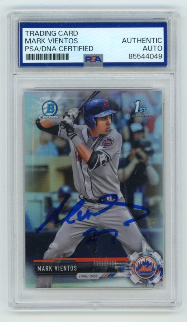 Mark Vientos 2017 Bowman Chrome #BDC-139 1st Refractor Signed RC PSA Auto Mets