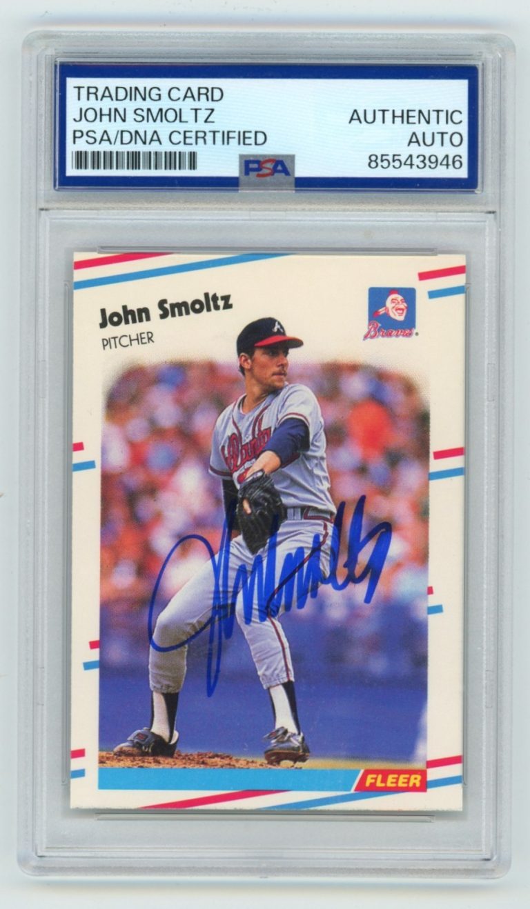 John Smoltz 1988 Fleer Update #U-74 Signed Rookie RC PSA Authentic Auto Braves
