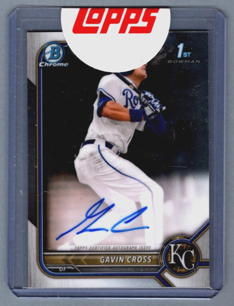 Gavin Cross 2022 Bowman Chrome Draft 1st Bowman Signed Auto Rookie RC Royals SSP