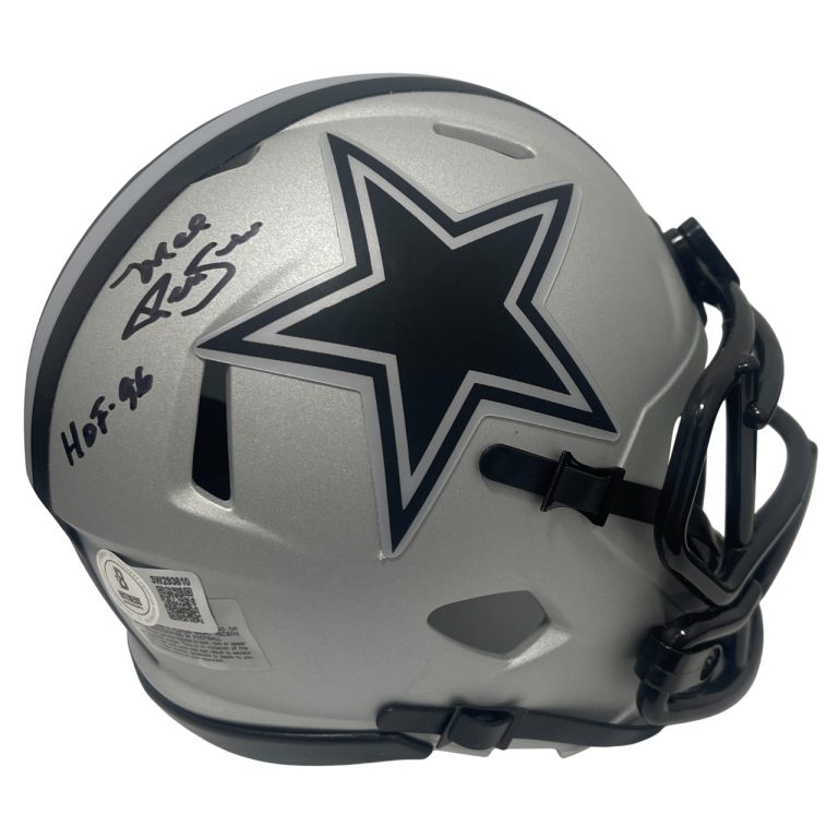 Mel Renfro Signed Cowboys Rave Mini Helmet w/ HOF 96 Beckett Witness BAS COA
