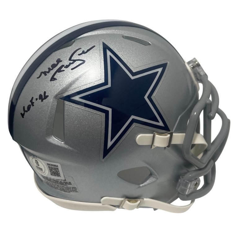 Mel Renfro Signed Cowboys Speed Mini Helmet w/ HOF 96 Beckett Witness BAS COA