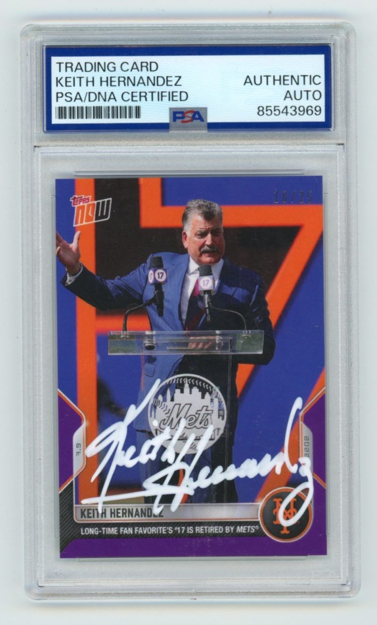 Keith Hernandez 2022 Topps Now #500 Purple 17 Retired Signed #18/25 PSA Auto
