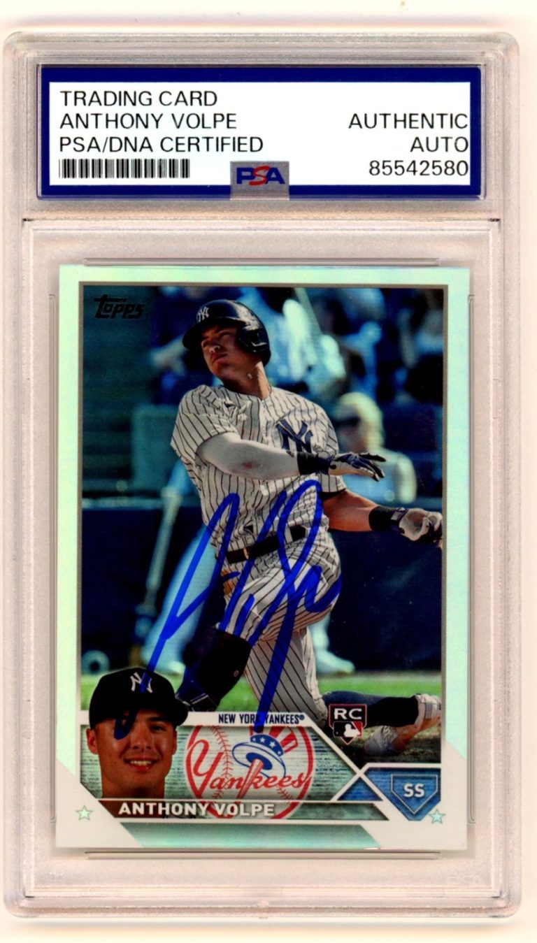 Anthony Volpe 2023 Topps Series 2 #460 Foil Rookie RC PSA Authentic Auto Yankees