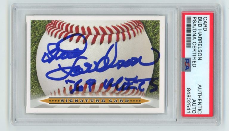 Bud Harrelson 2008 Signature Autograph Card Signed Auto w 69 Met PSA Authentic A