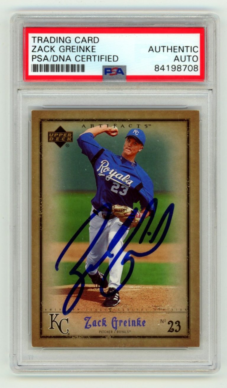Zack Greinke 2006 Upper Deck Artifacts #42 Signed Auto PSA Authentic Auto