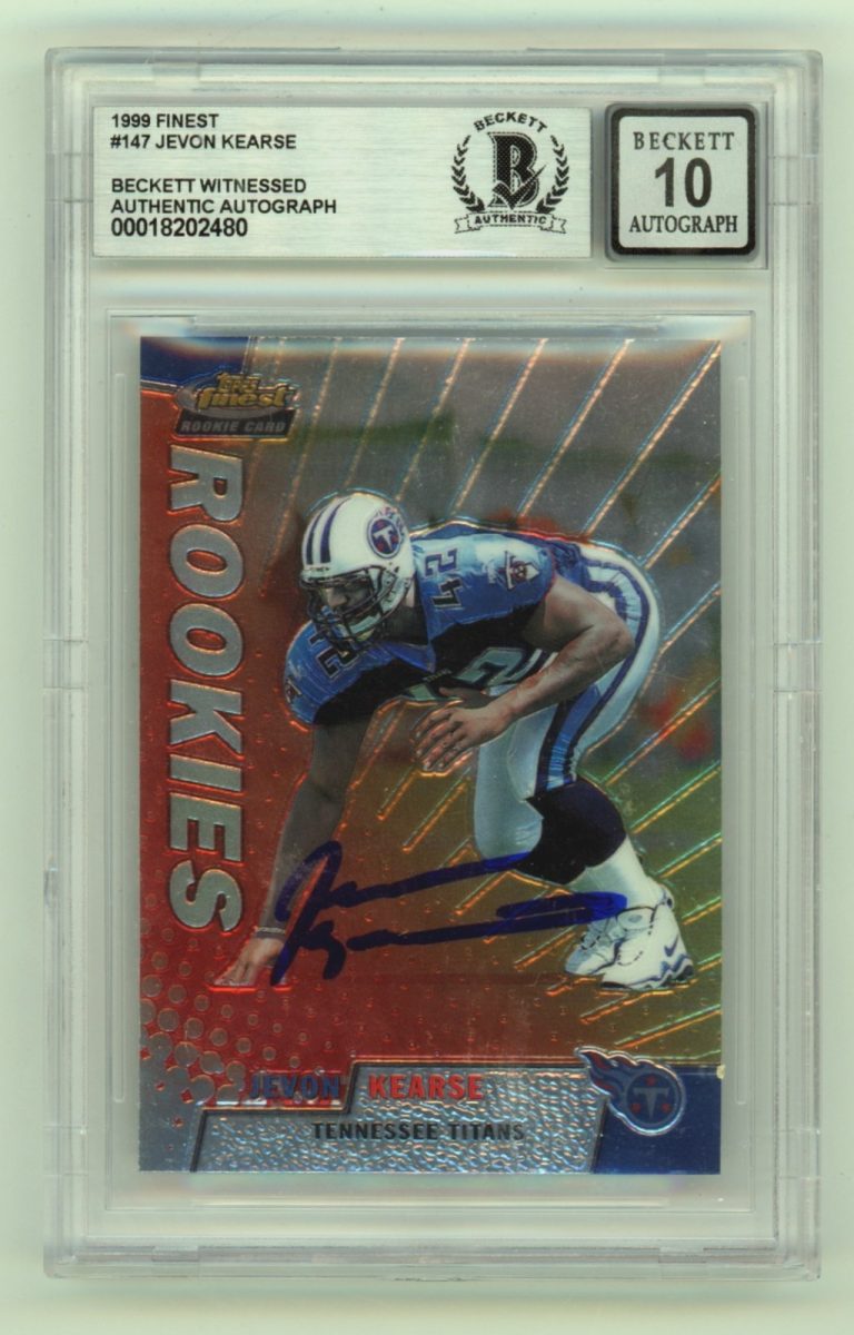 Jevon Kearse 1999 Topps Finest #147 Signed Rookie RC Beckett BGS 10 Auto Titans