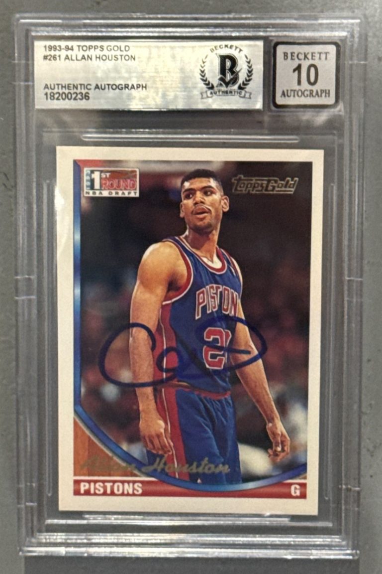 Allan Houston 1993-94 Topps Gold #261 Signed Rookie RC Beckett BGS 10 Auto