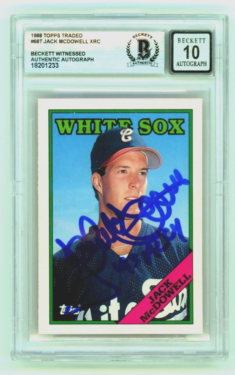 Jack McDowell 1988 Topps Traded #68T Signed RC w/ 93 AL CY Beckett BGS 10 Auto