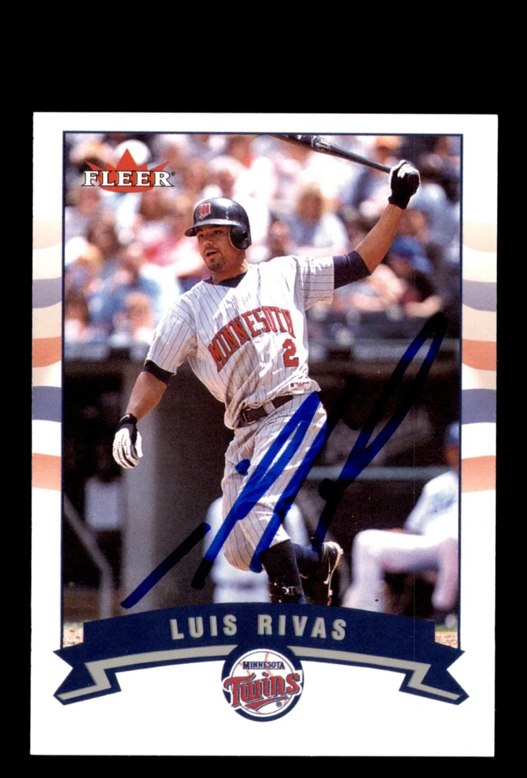 Signed Baseball Card Auto Luis Rivas 2002 Fleer #345 Minnesota Twins
