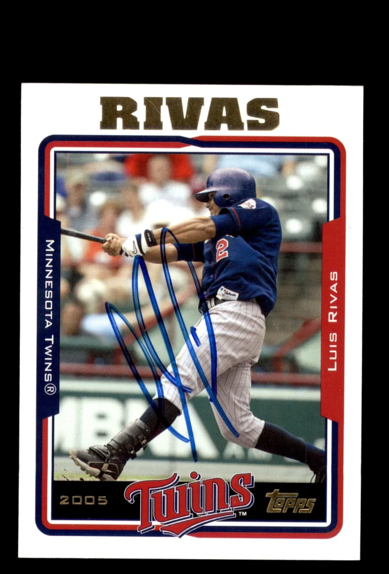 Signed Baseball Card Auto Luis Rivas 2005 Topps #241 Minnesota Twins