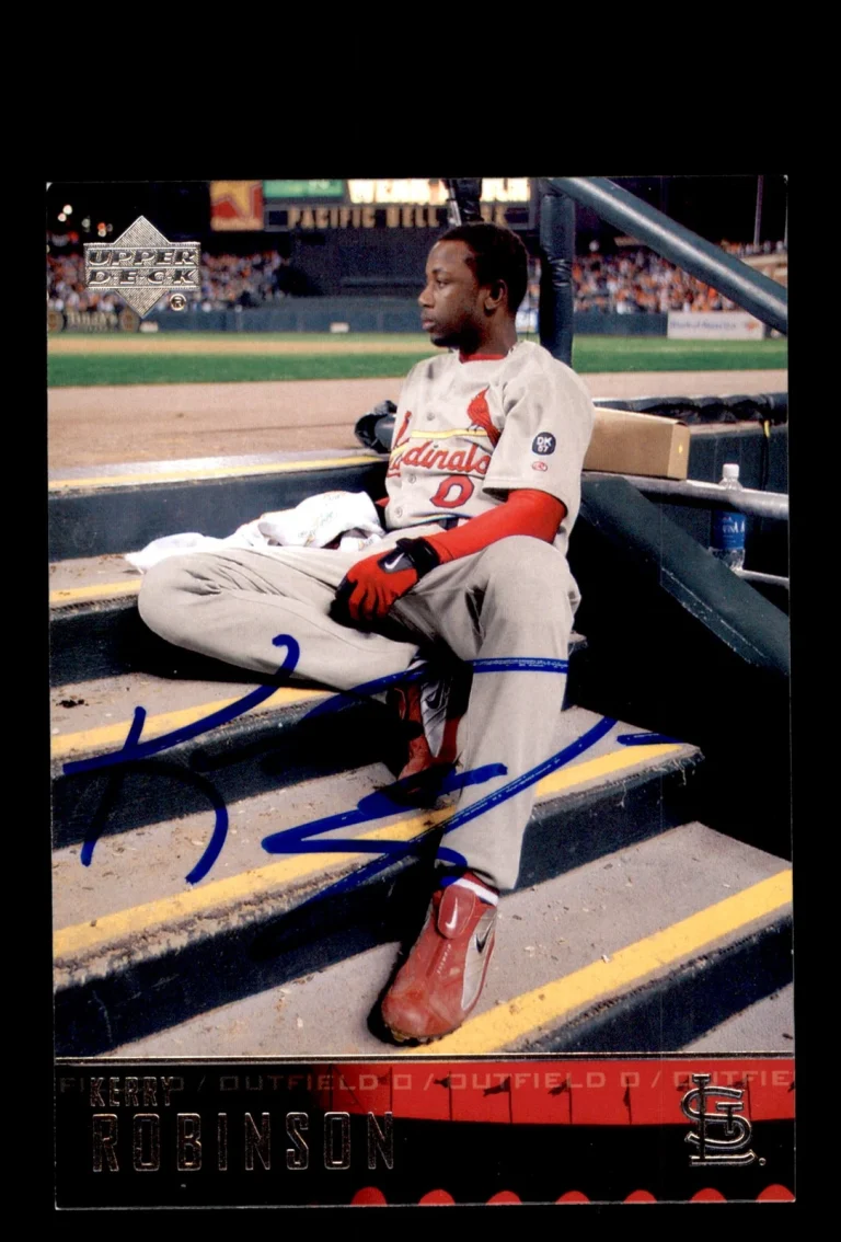 Signed Baseball Card Auto Kerry Robinson 2004 Upper Deck #166 Cardinals
