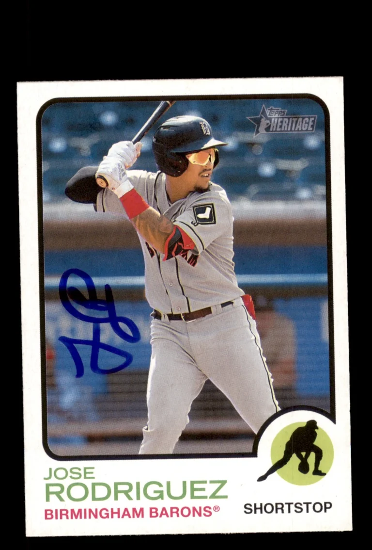 Signed Baseball Card Auto Jose Rodriguez 2022 Topps Heritage Minor League #128