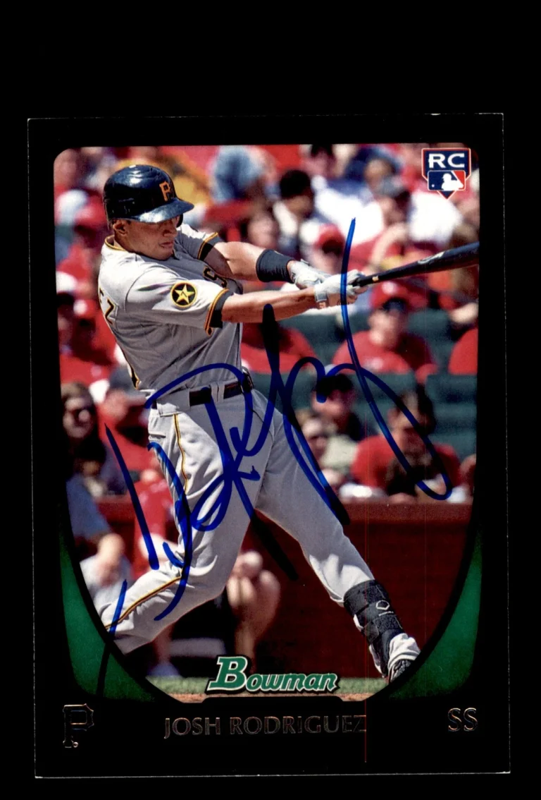 Signed Baseball Card Auto Josh Rodriguez 2011 Bowman #75 Pirates