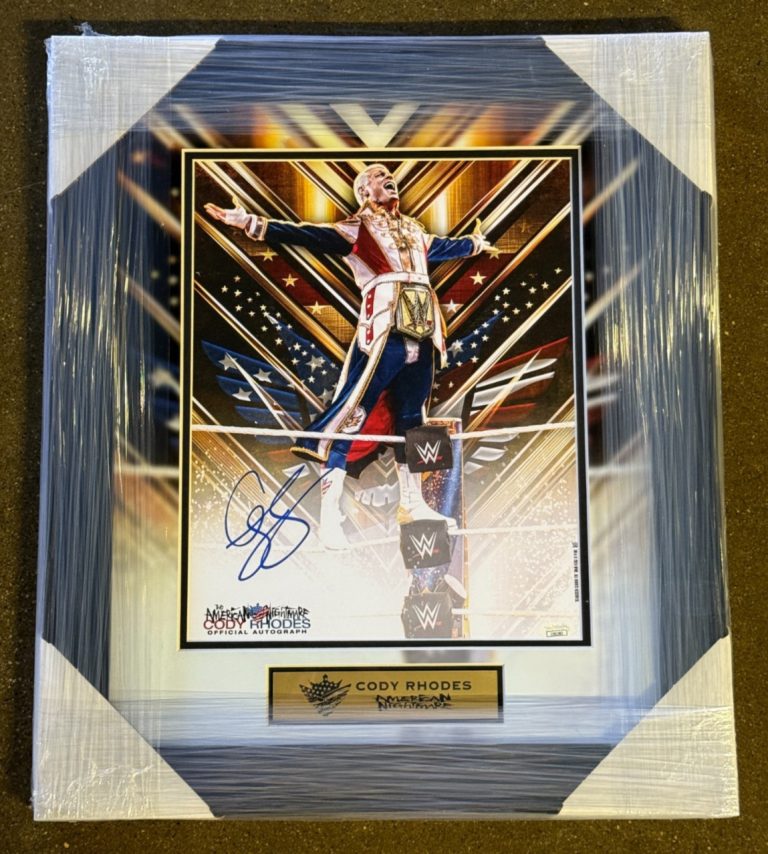 Cody Rhodes Signed WWE Champion Framed American Nightmare 11x14 Photo JSA COA