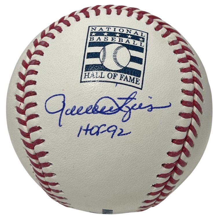 Rollie Fingers Signed Hall of Fame Logo ROMLB Baseball w/ HOF 92 Beckett BAS COA