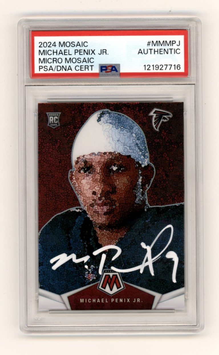 Michael Penix Jr. 2024 Panini Mosaic Micro Mosaic Case Hit Signed RC PSA Auto