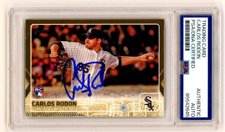 Carlos Rodon 2015 Topps Update #US324 Signed Gold RC /2015 PSA Authentic Auto