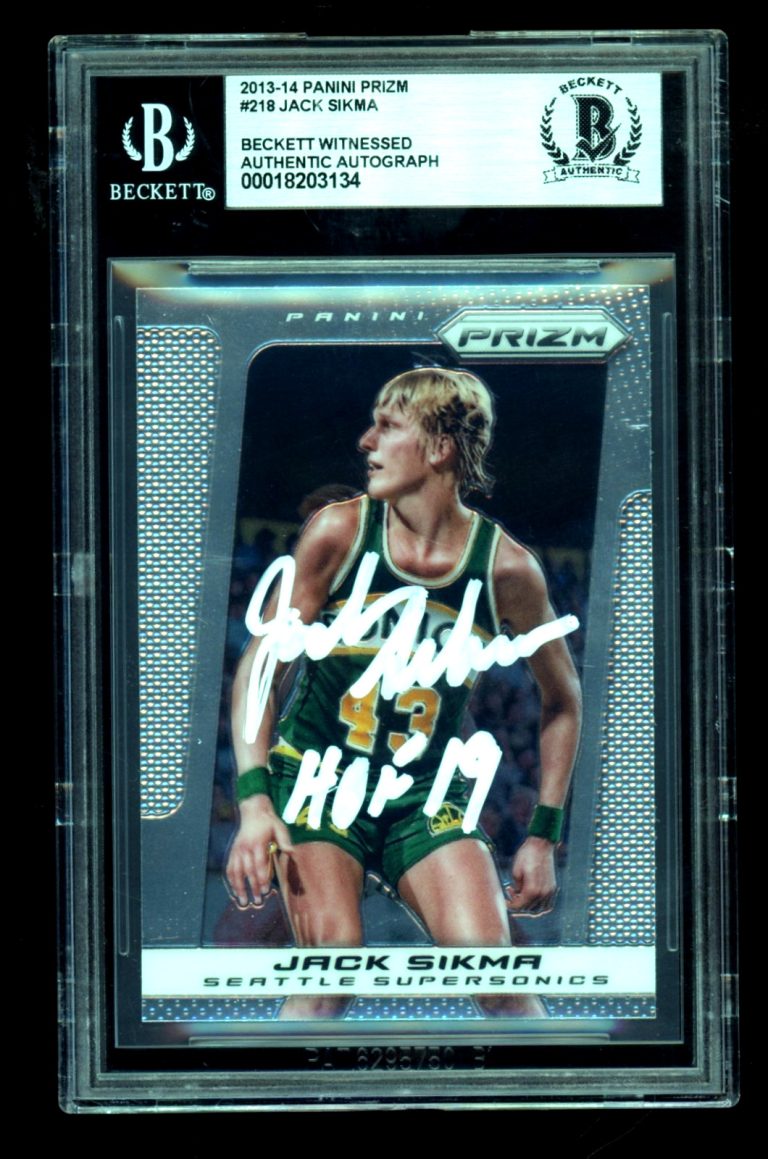 Jack Sikma 2013-14 Panini Prizm Basketball #218 Signed Beckett BGS BAS Auto