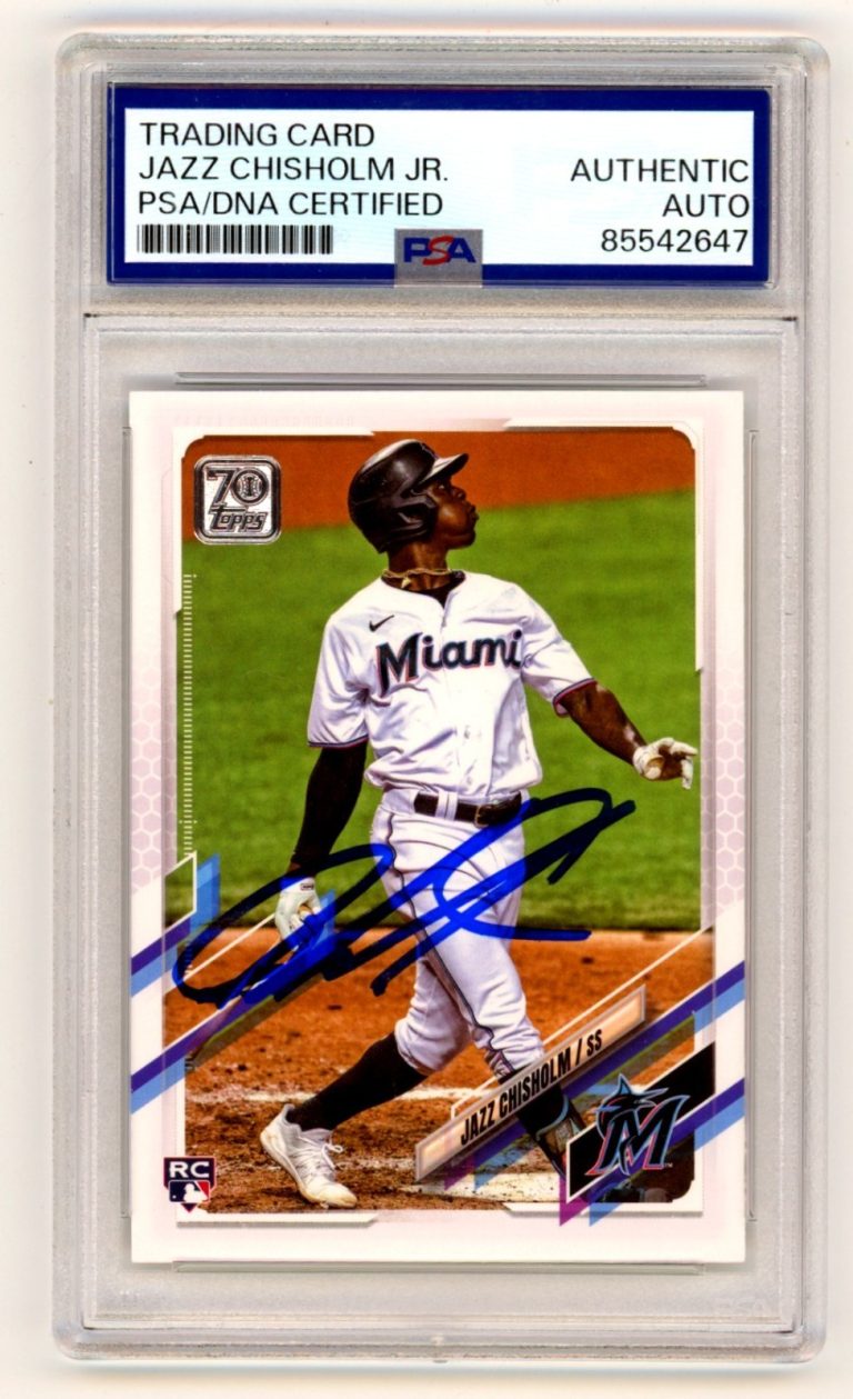 Jazz Chisolm 2021 Topps Series 2 538 Signed Rookie RC PSA Authentic Auto Yankees