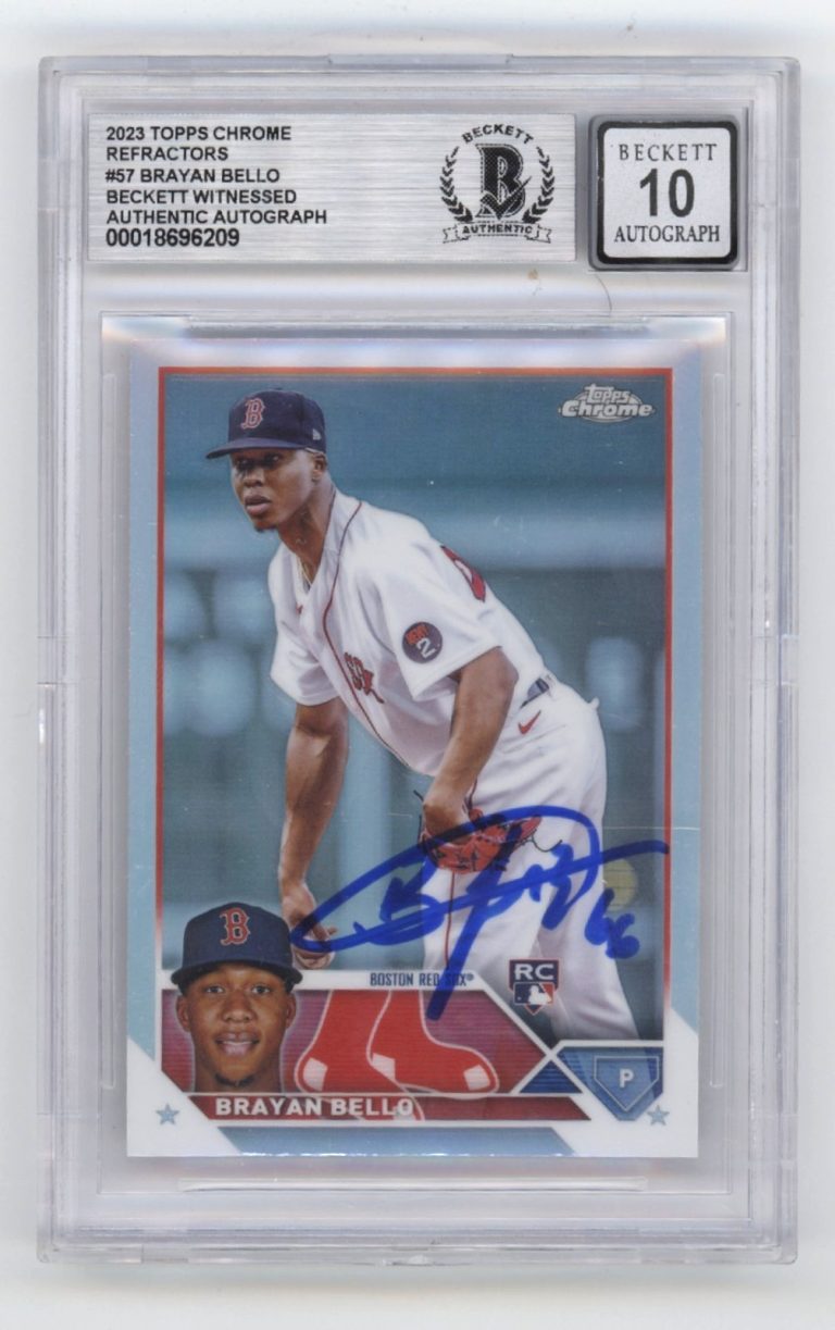 Brayan Bello 2023 Topps Chrome 57 Refractor Signed Rookie RC Beckett BGS 10 Auto
