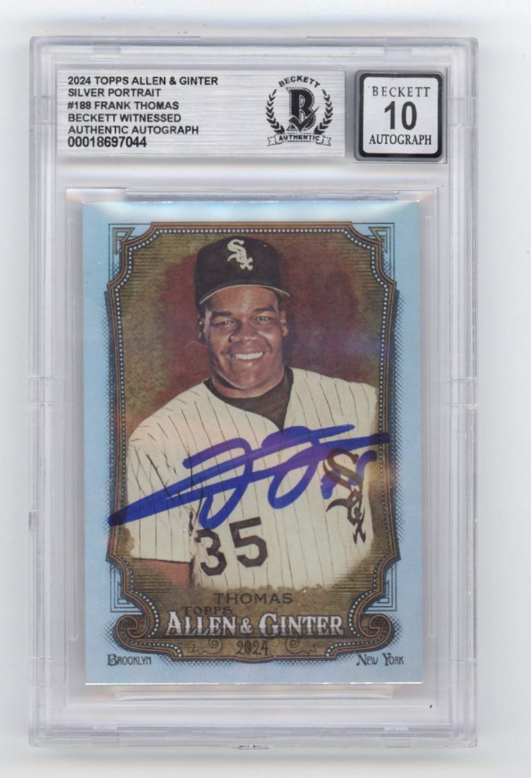 Frank Thomas 2024 Topps Allen Ginter Silver Portrait Signed Beckett BGS 10 Auto