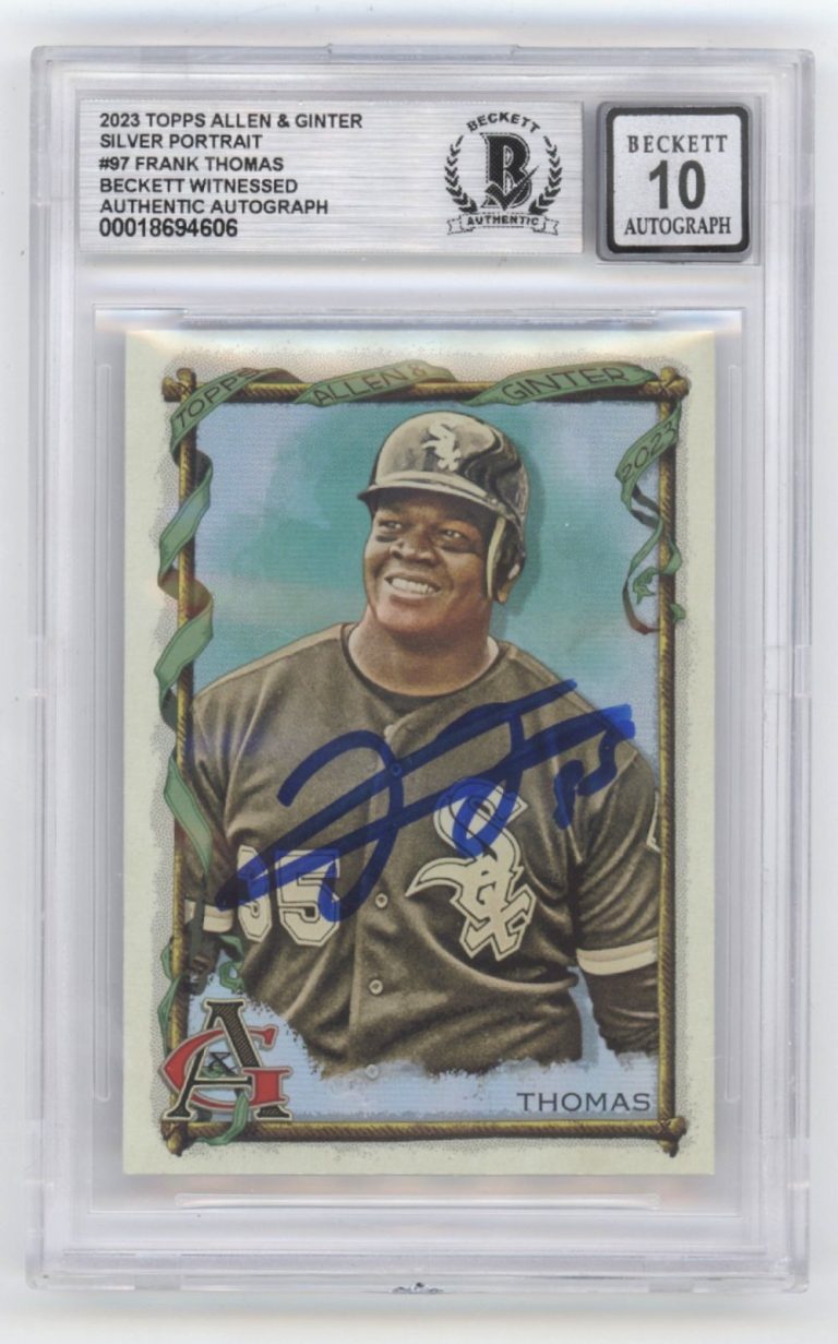 Frank Thomas 2023 Topps Allen Ginter Silver Portrait Signed Beckett BGS 10 Auto