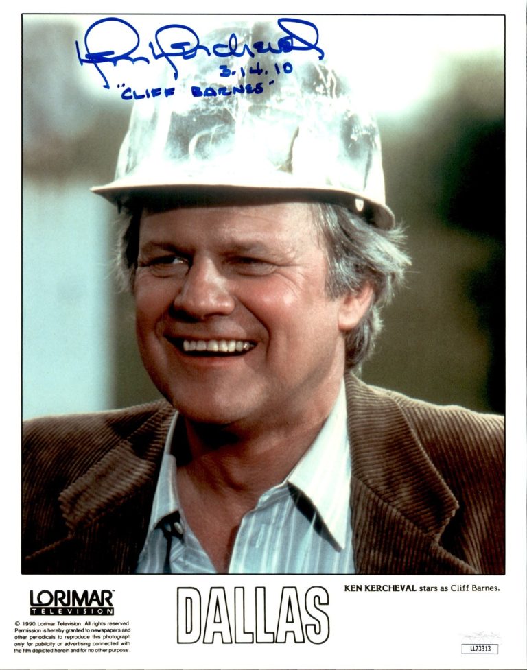 Ken Kercheval Signed & Inscribed Dallas 