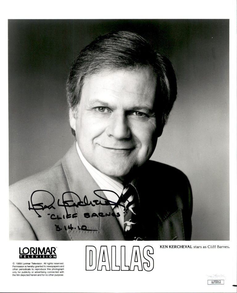 Ken Kercheval Signed & Inscribed Dallas 
