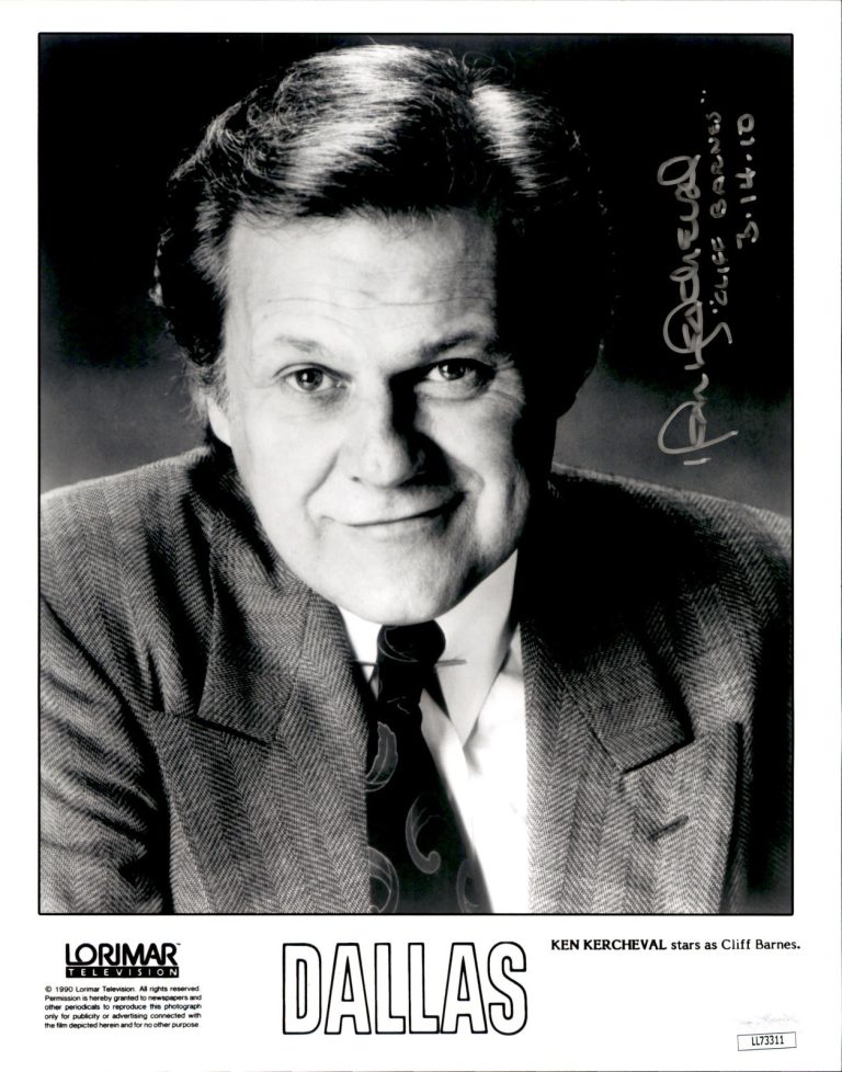 Ken Kercheval Signed & Inscribed Dallas 