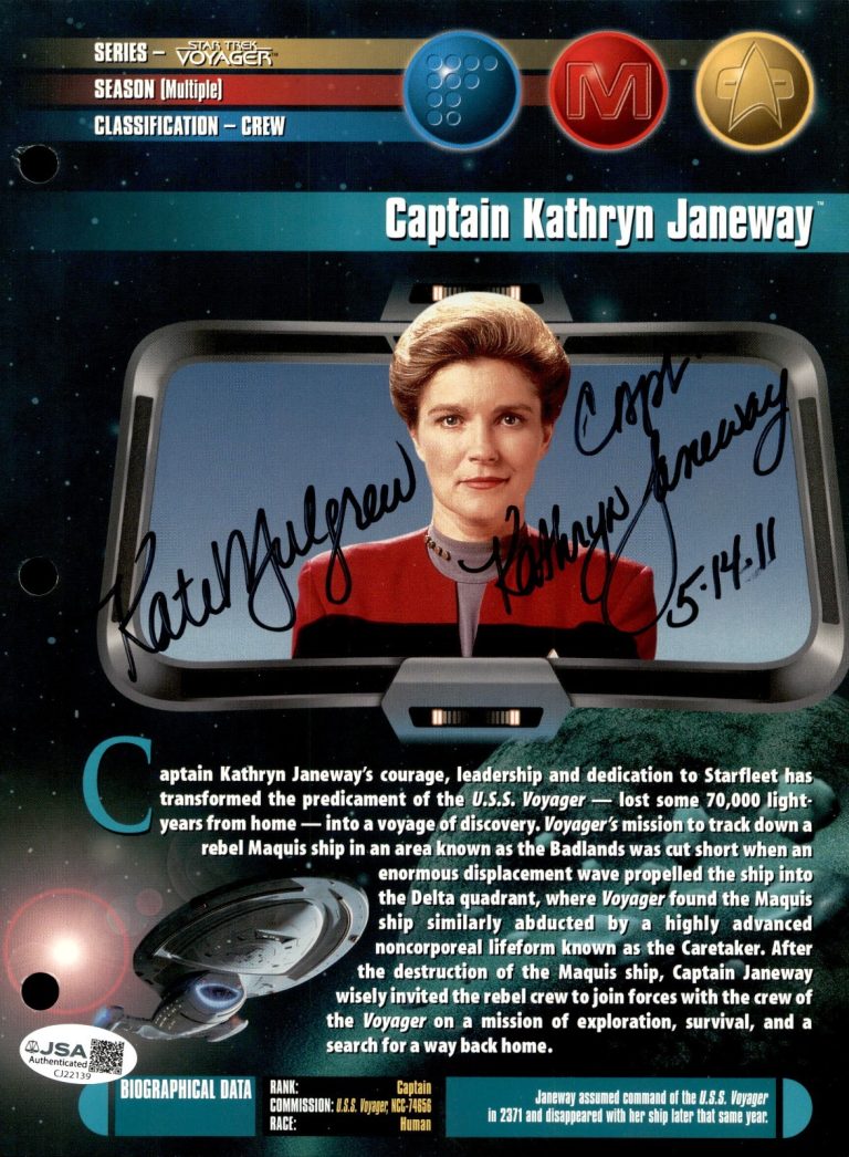Kate Mulgrew Signed & Inscribed Star Trek Universe 7.5x10 Photo #2 JSA COA