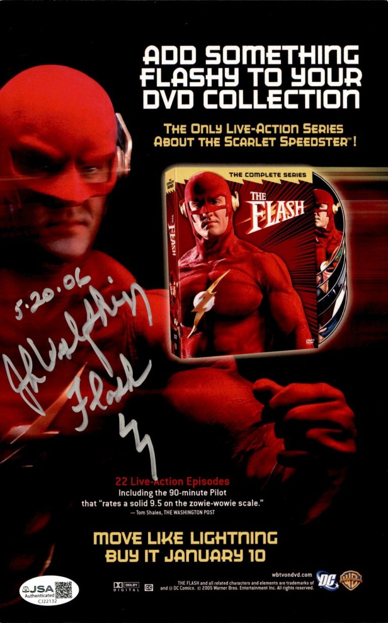 John Wesley Shipp Signed & Inscribed The Flash 6.75x10 Promo Photo #1 JSA COA