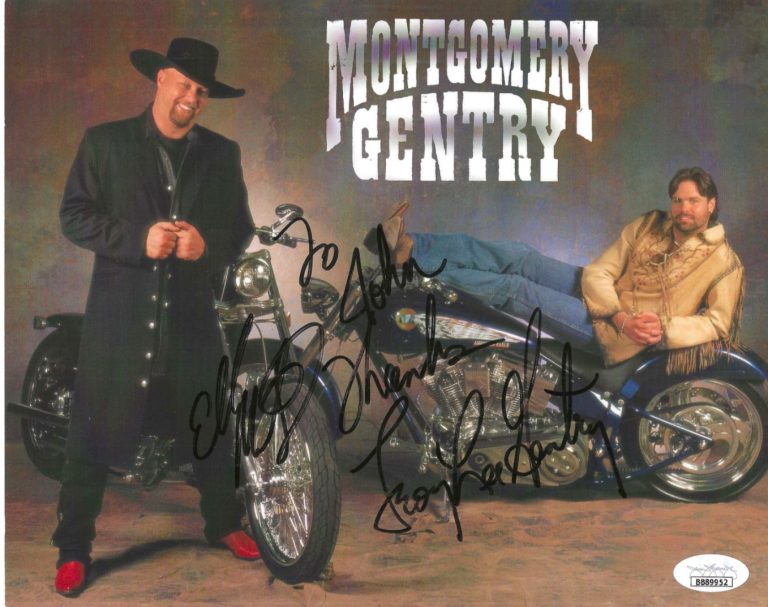 Montgomery Gentry Signed Official Fan Club Publicity 8x10 Photo To John JSA COA
