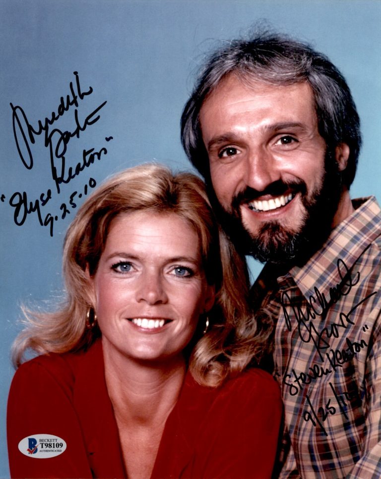 Meredith Baxter & Michael Gross Signed Family Ties 8x10 Photo #2 Beckett COA